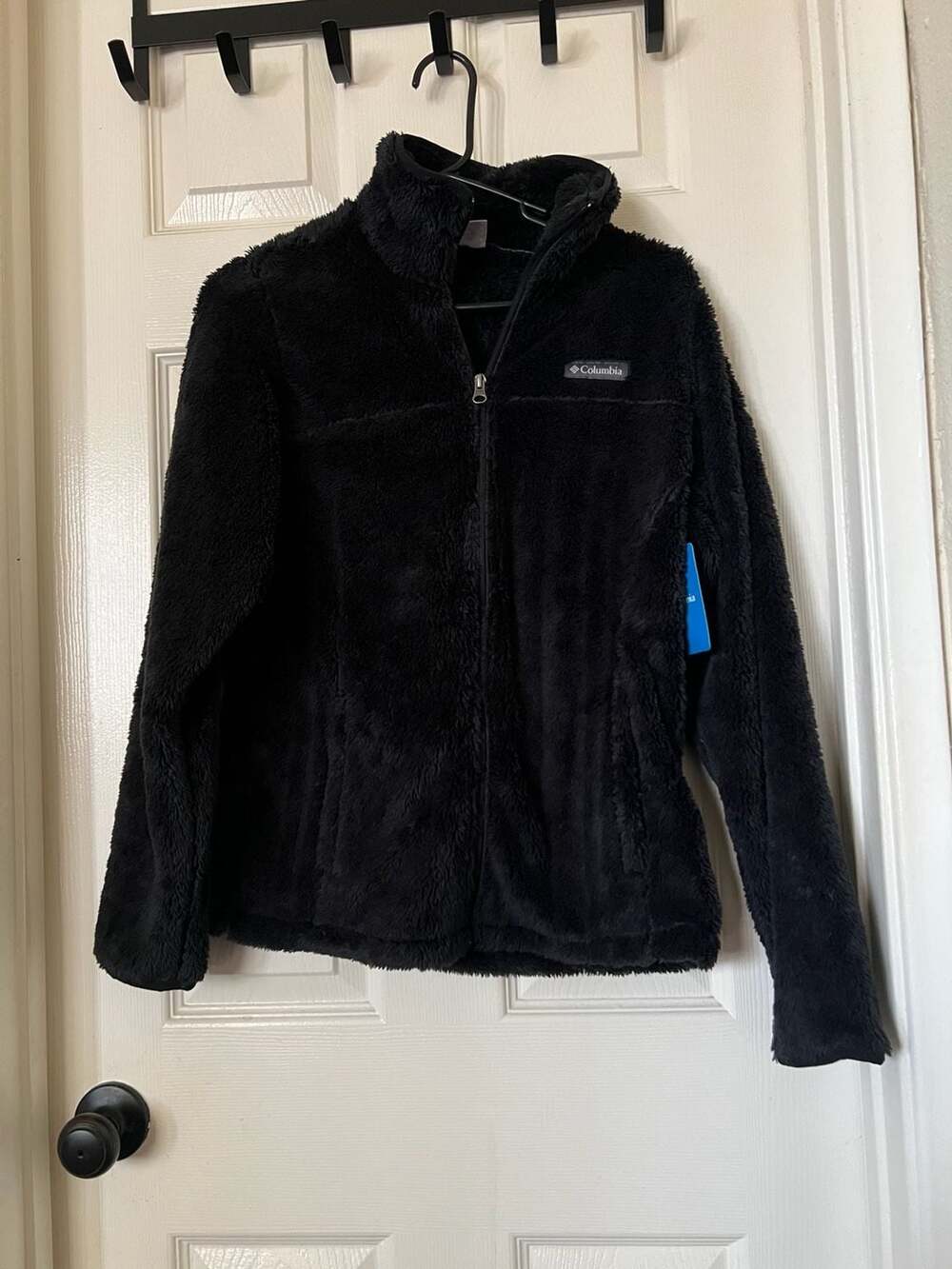 Columbia Fleece Jacket Size S Black Sherpa Full Zip Long Sleeve